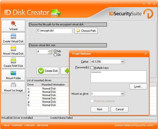 ID Disk Creator screen shot