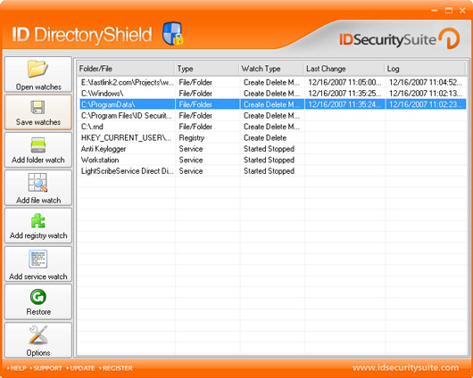 Screenshot of ID Directory Shield