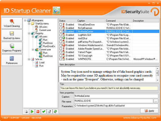 ID Startup Cleaner screen shot